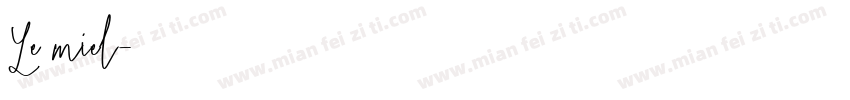 Le miel字体转换